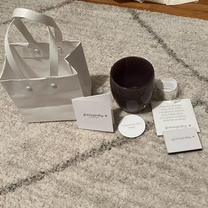 Glassybaby NWOT Purple “awesome ain’t easy”